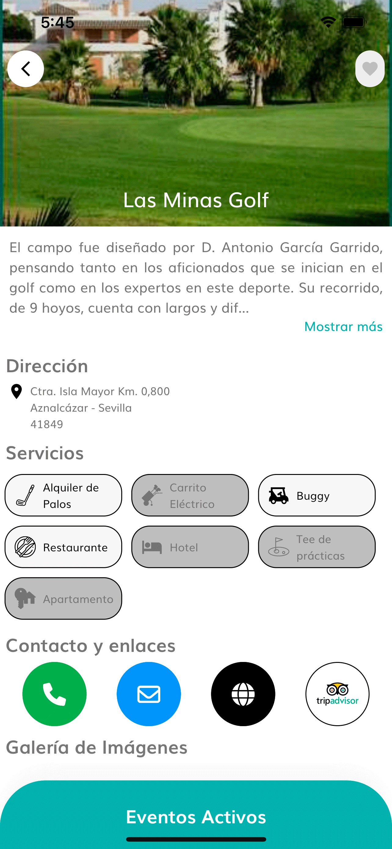 Tee de Salida - ficha de campo